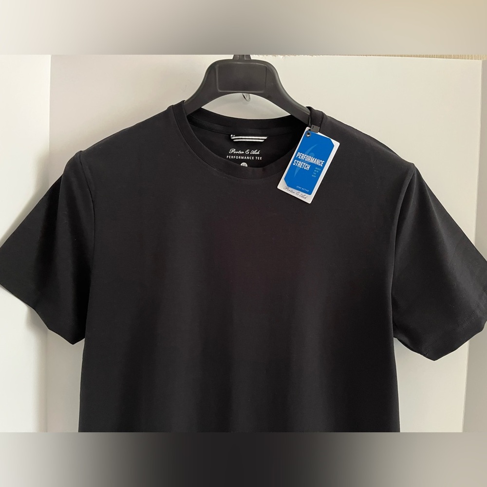 Porter & Ash 95% Cotton 4-way Stretch Short Sleeve Crew Neck Casual Top/Teeshirt - Picture 2 of 9